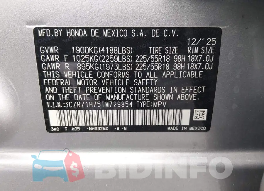 3CZRZ1H75TM729854 Photo# 9