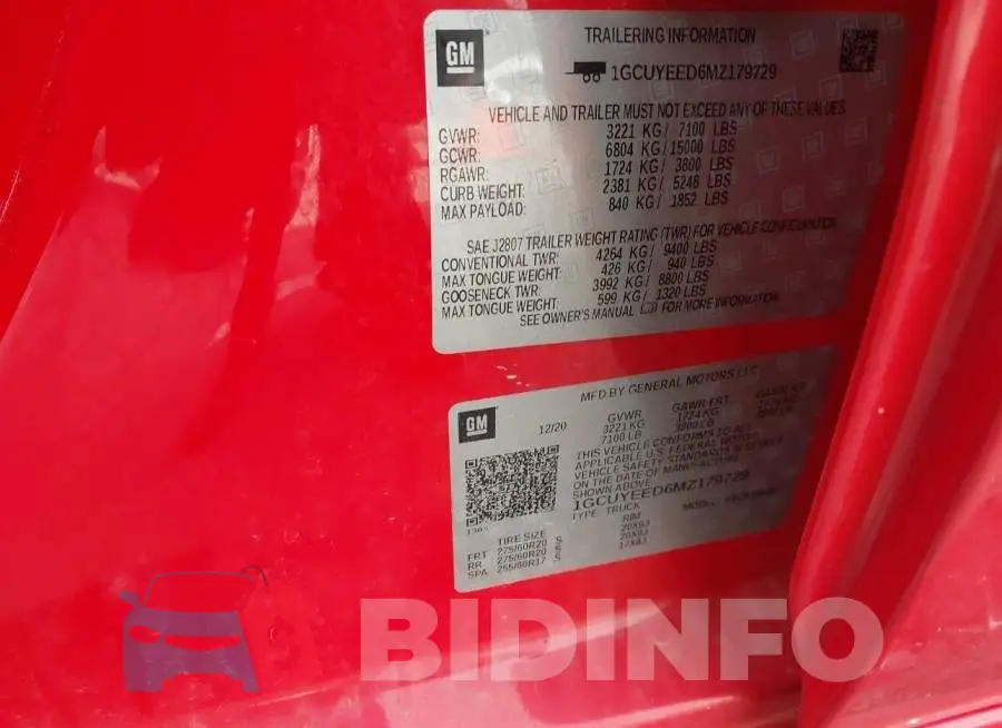 1GCUYEED6MZ179729 Photo# 17