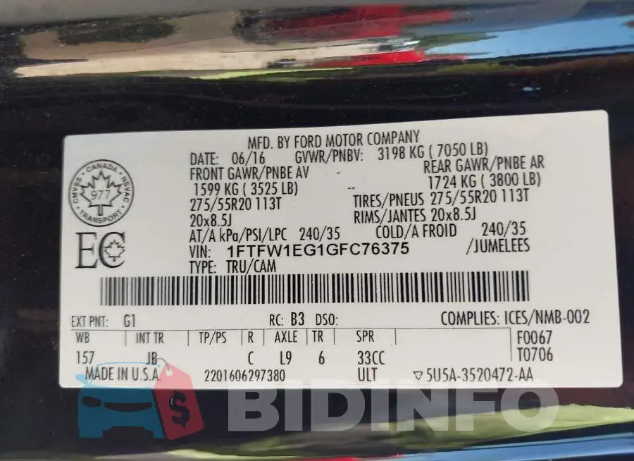 1FTFW1EG1GFC76375 Photo# 9
