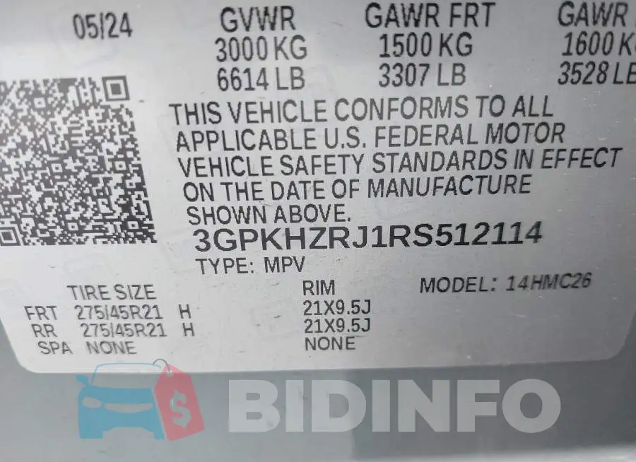 3GPKHZRJ1RS512114 Photo# 9