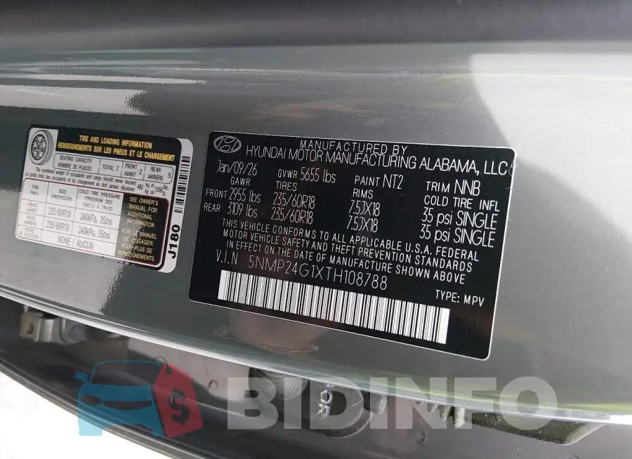 5NMP24G1XTH108788 Photo# 9
