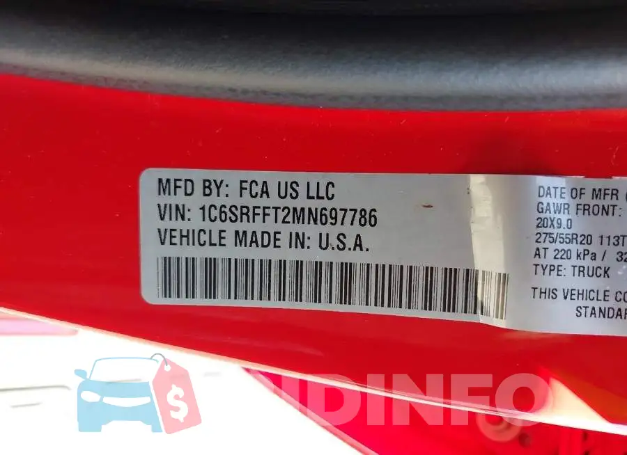 1C6SRFFT2MN697786 Photo# 9