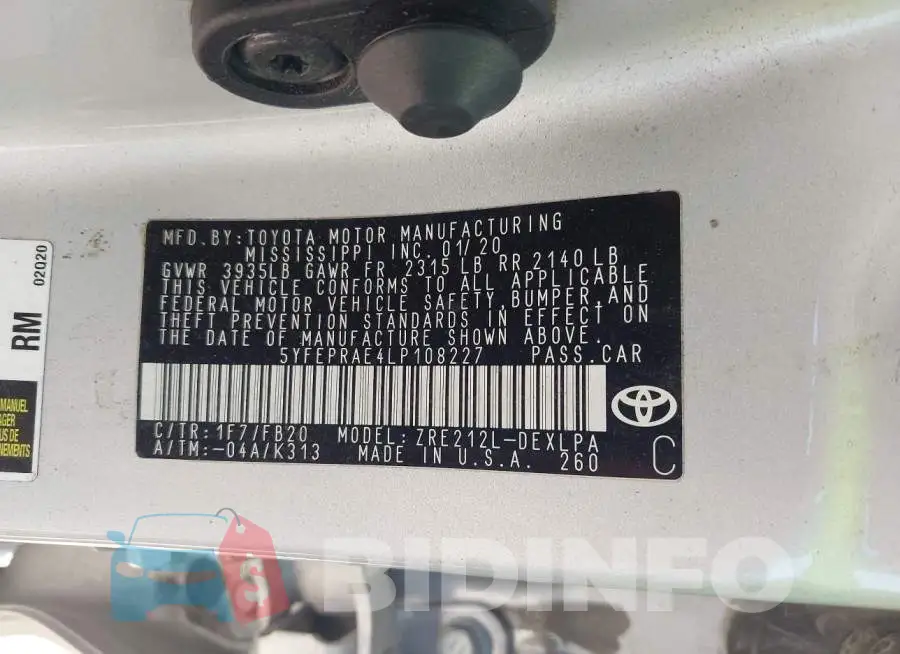 5YFEPRAE4LP108227 Photo# 9