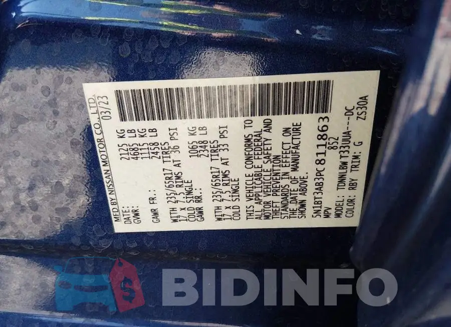 5N1BT3AB3PC811863 Photo# 9
