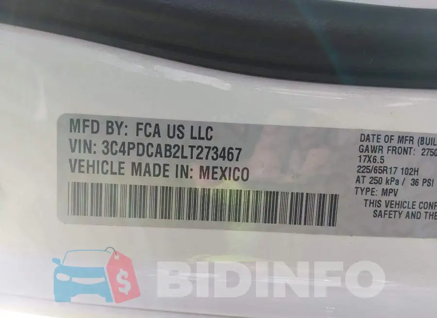 3C4PDCAB2LT273467 Photo# 9