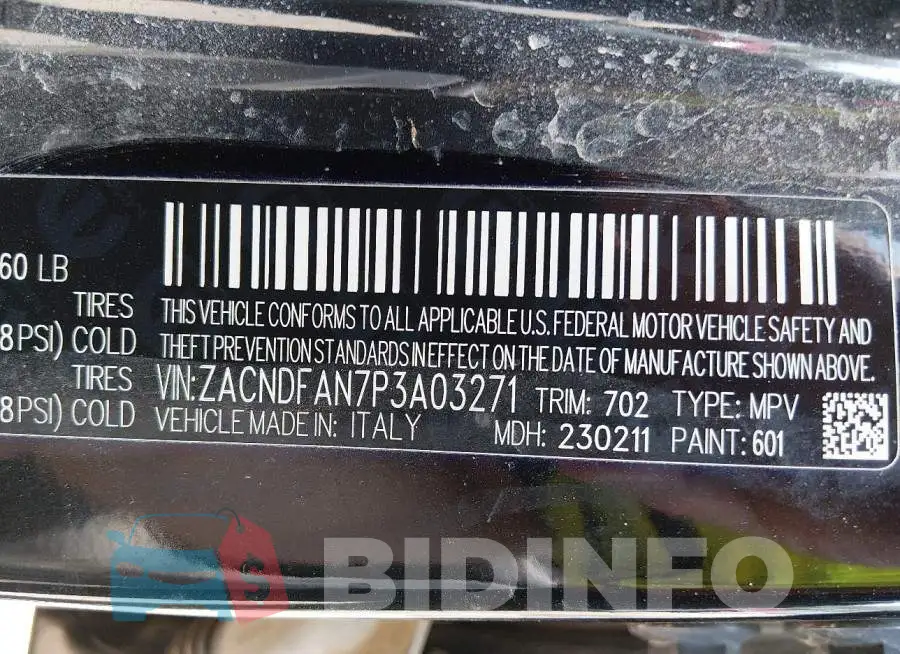 ZACNDFAN7P3A03271 Photo# 9