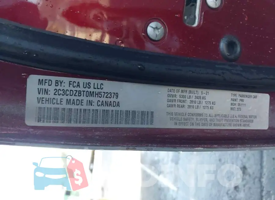2C3CDZBT0MH572379 Photo# 9
