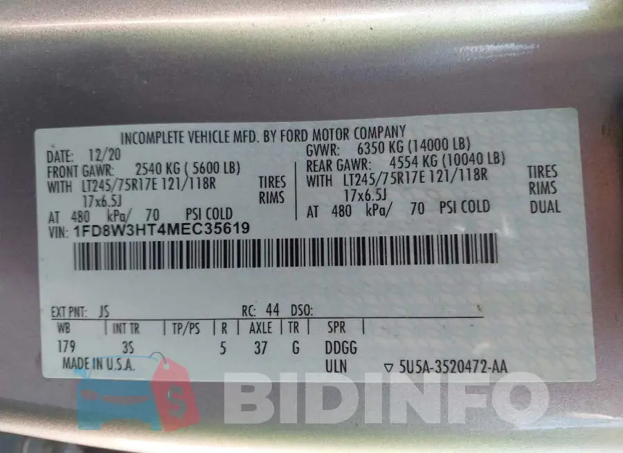 1FD8W3HT4MEC35619 Photo# 8