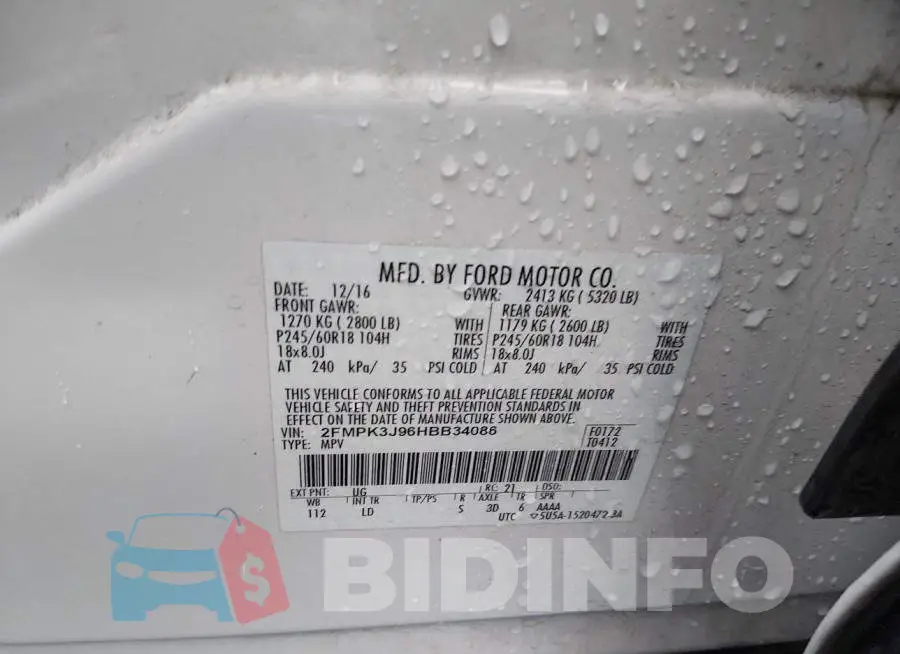 2FMPK3J96HBB34086 Photo# 9