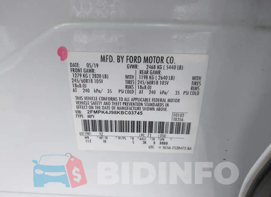 2FMPK4J98KBC03745 Photo# 9