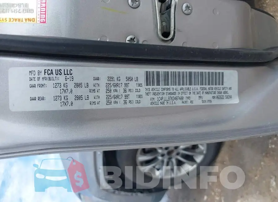 1C4PJLLB7KD487400 Photo# 9