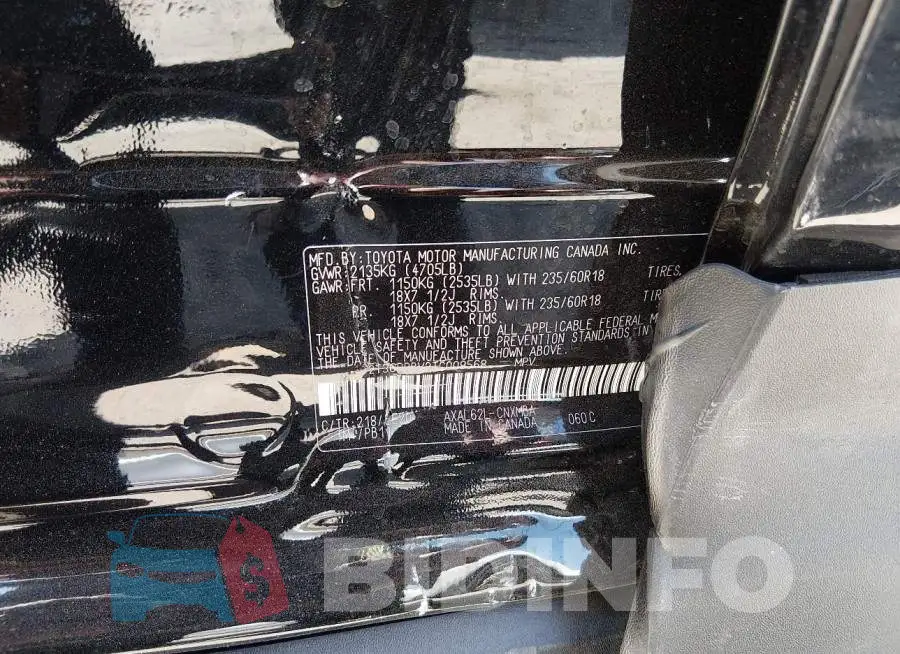 2T36DRBV2TC009568 Photo# 9