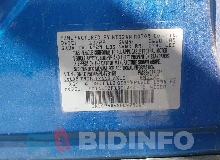 3N1CP5DV5PL479169 Photo# 9