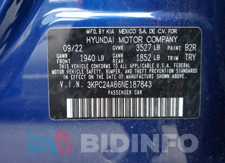 3KPC24A66NE187843 Photo# 13