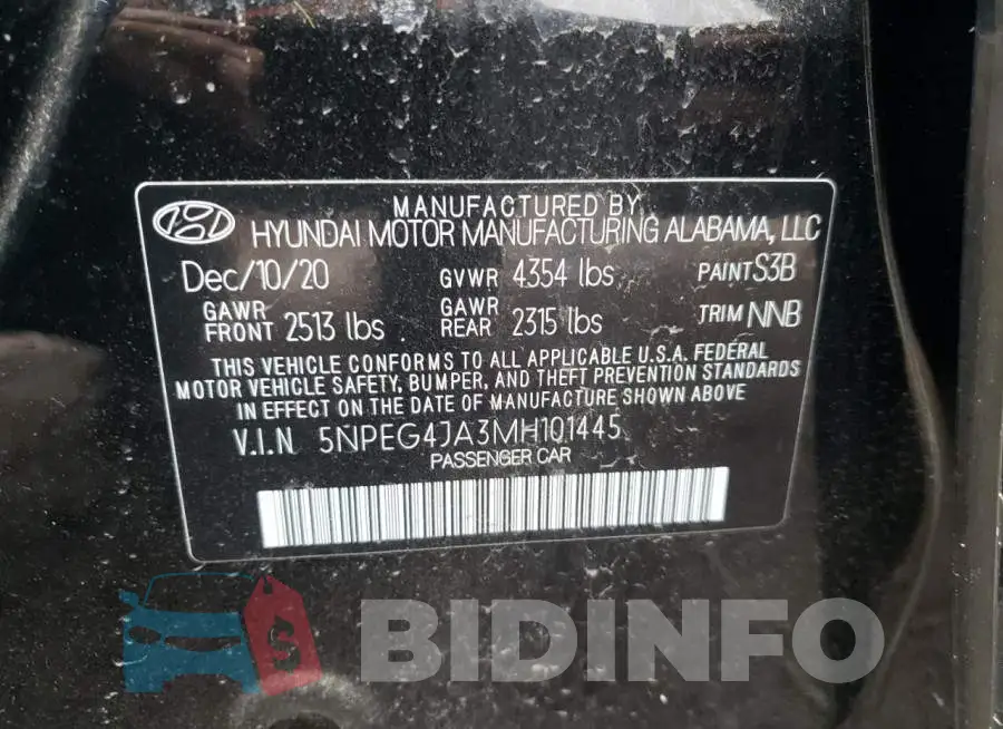 5NPEG4JA3MH101445 Photo# 13
