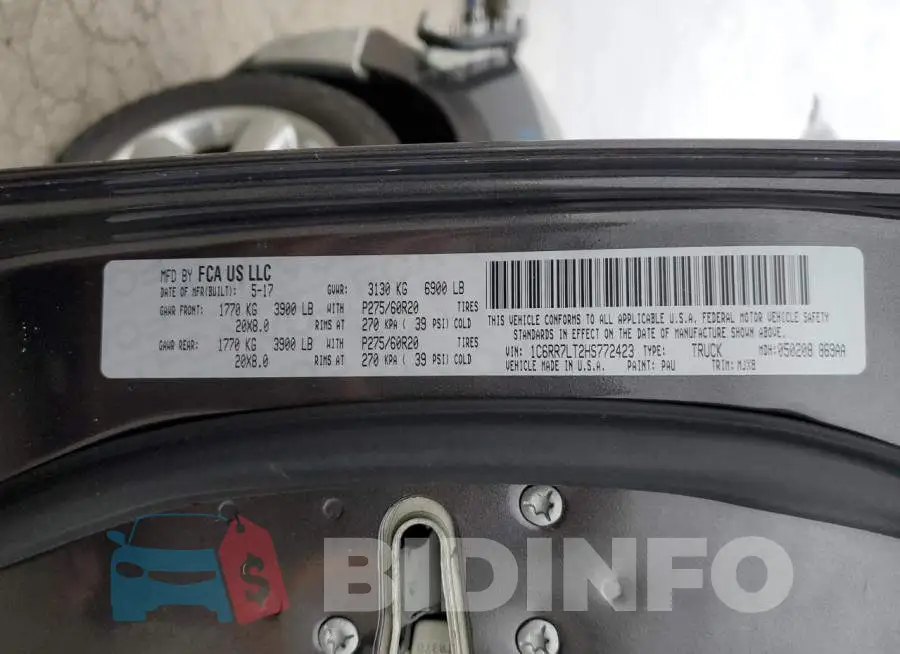 1C6RR7LT2HS772423 Photo# 12