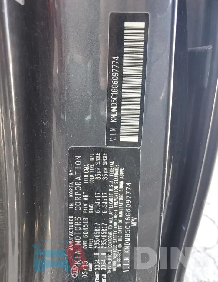 KNDMB5C16G6097774 Photo# 12
