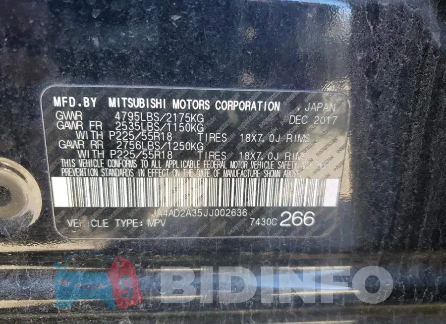 JA4AD2A35JJ002636 Photo# 13