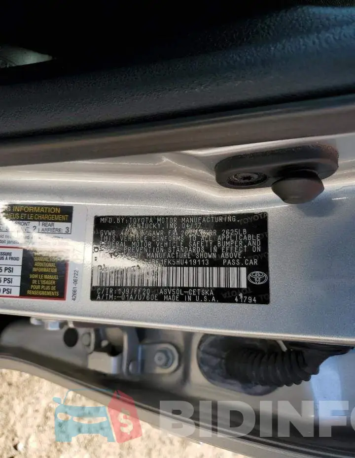 4T1BF1FK5HU419113 Photo# 12