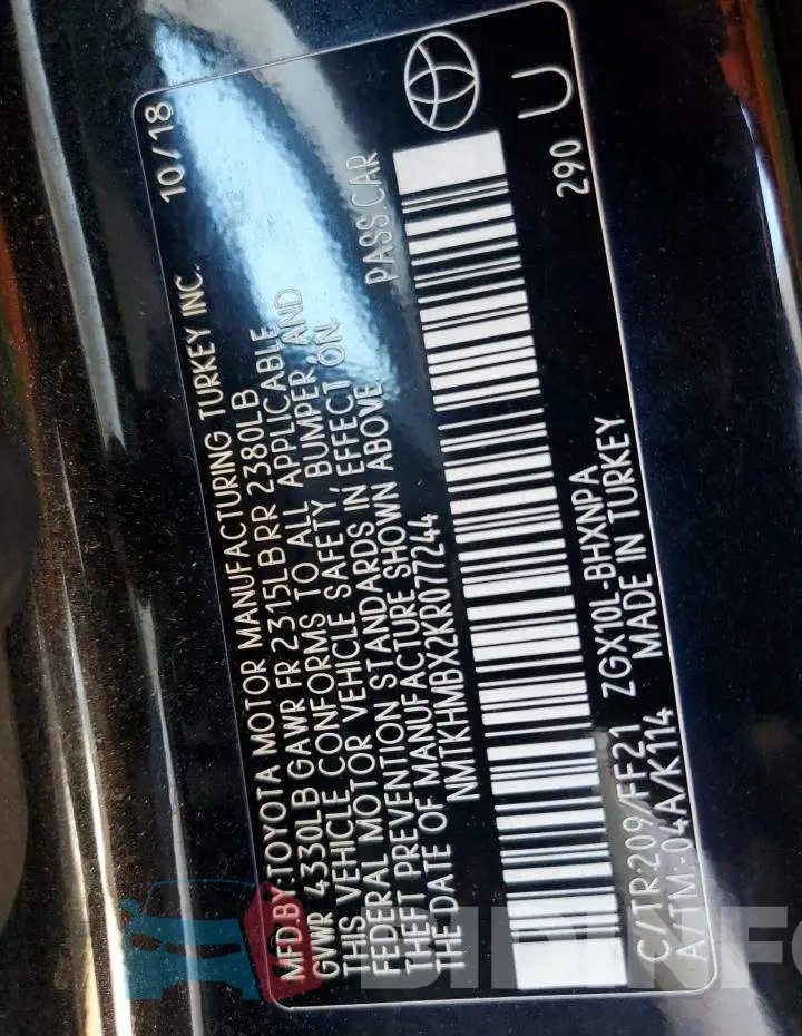 NMTKHMBX2KR077244 Photo# 13