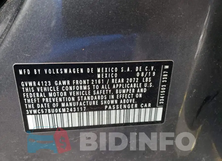 3VWC57BU0KM243117 Photo# 12