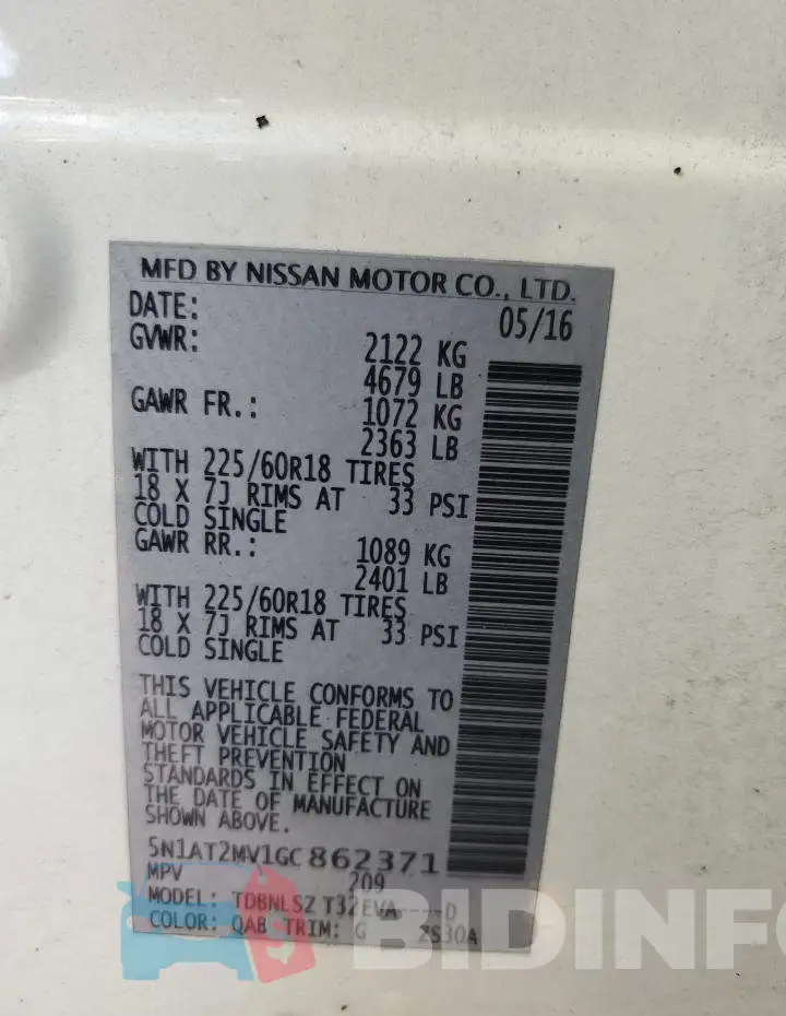 5N1AT2MV1GC862371 Photo# 12
