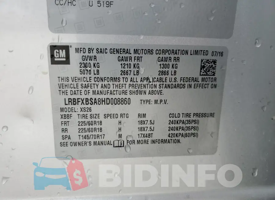 LRBFXBSA8HD008860 Photo# 13