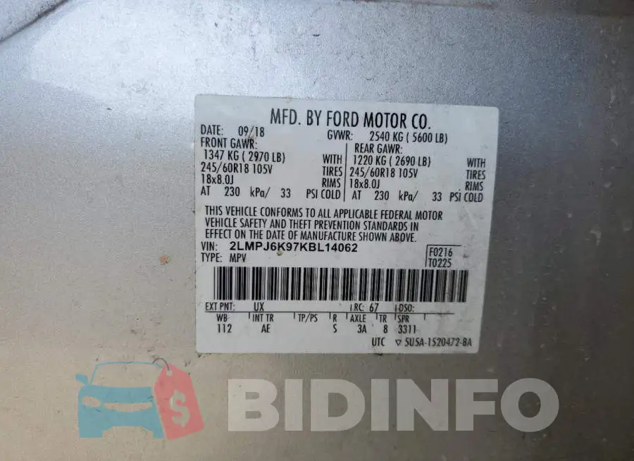 2LMPJ6K97KBL14062 Photo# 12