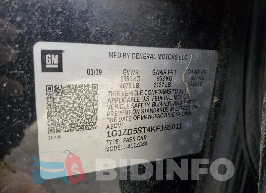 1G1ZD5ST4KF165011 Photo# 12