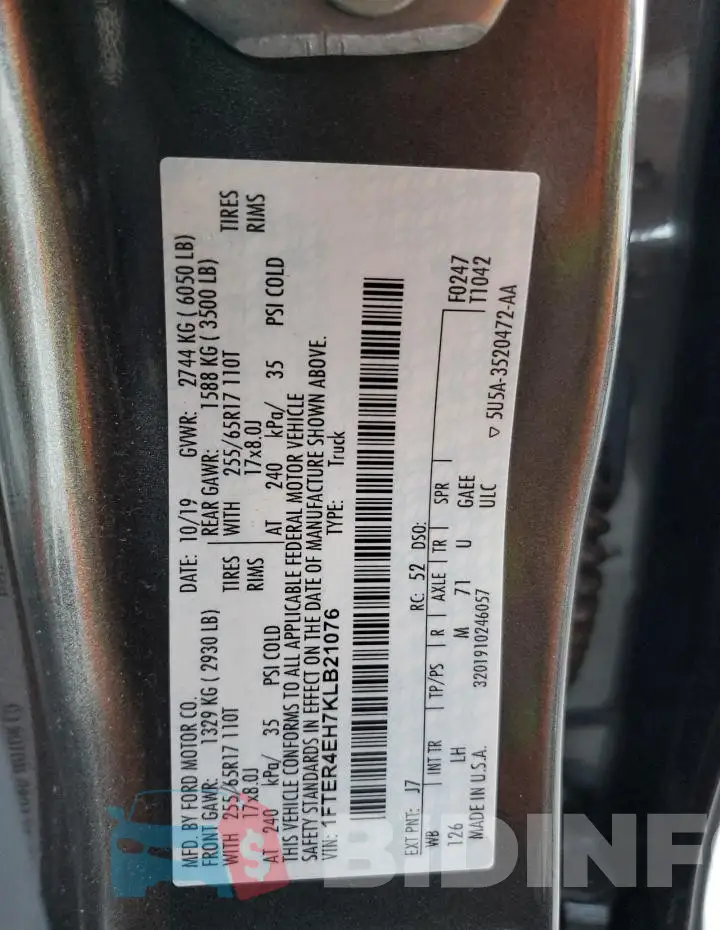 1FTER4EH7KLB21076 Photo# 12