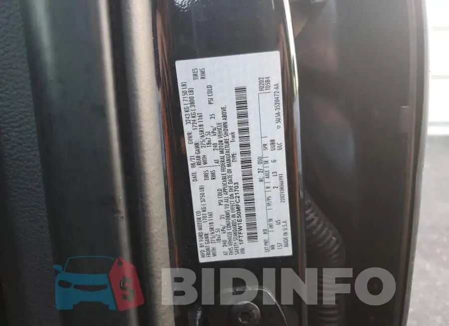1FTFW1E50MFC21703 Photo# 12
