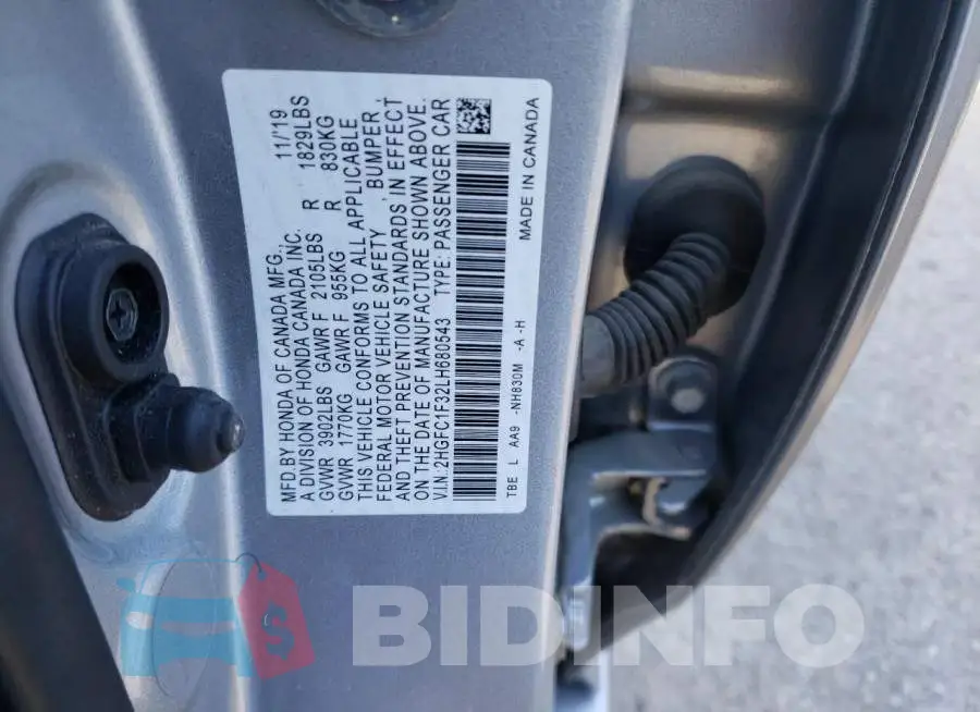 2HGFC1F32LH680543 Photo# 12