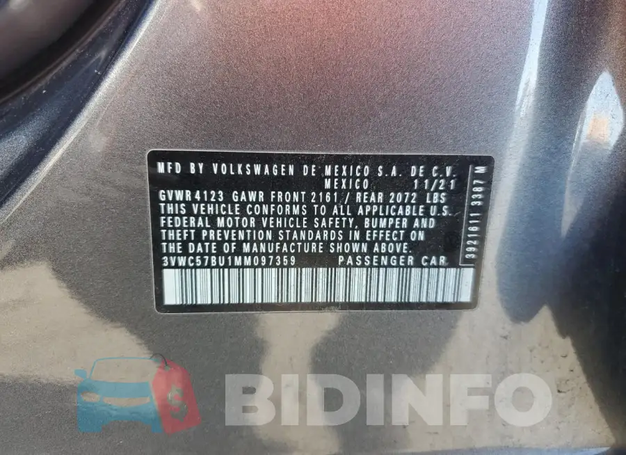 3VWC57BU1MM097359 Photo# 12