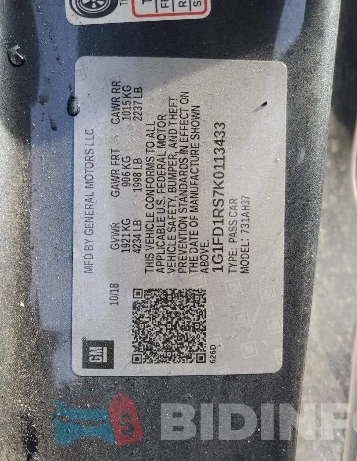 1G1FD1RS7K0113433 Photo# 12