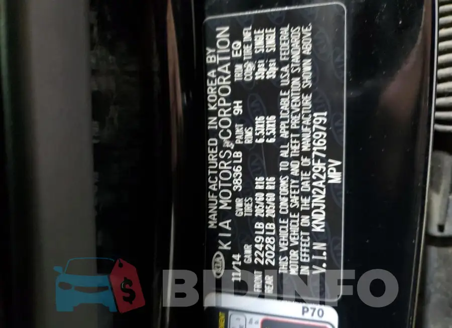 KNDJN2A29F7169791 Photo# 13