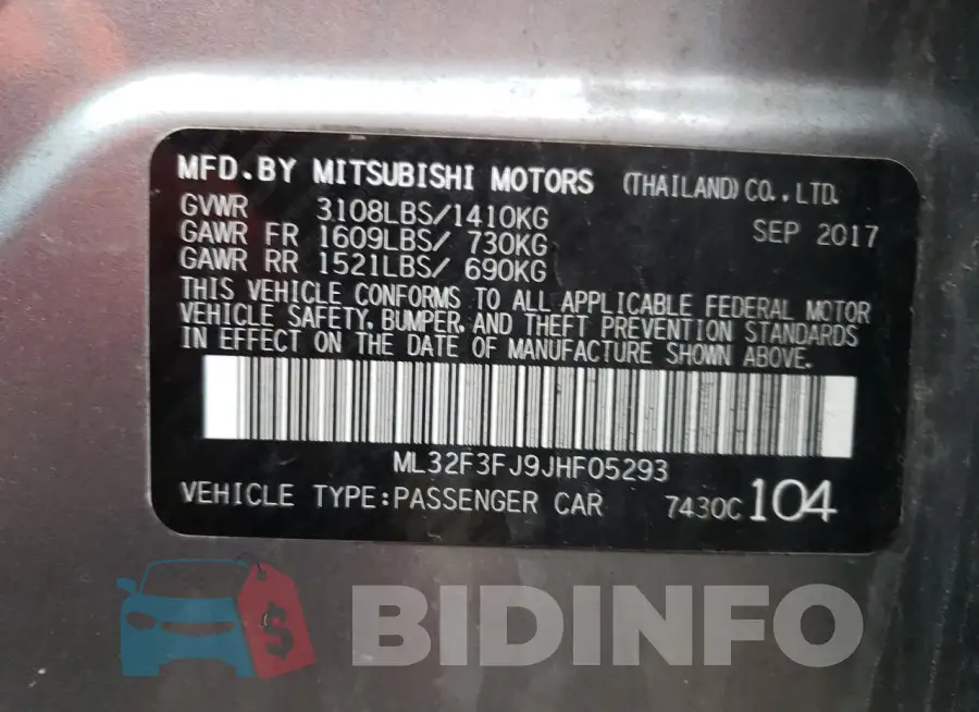 ML32F3FJ9JHF05293 Photo# 12