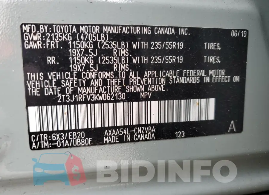 2T3J1RFV3KW062130 Photo# 13