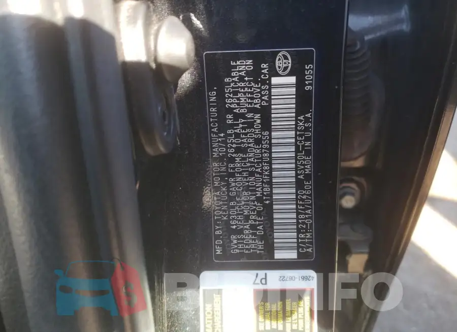 4T1BF1FK8FU879556 Photo# 12