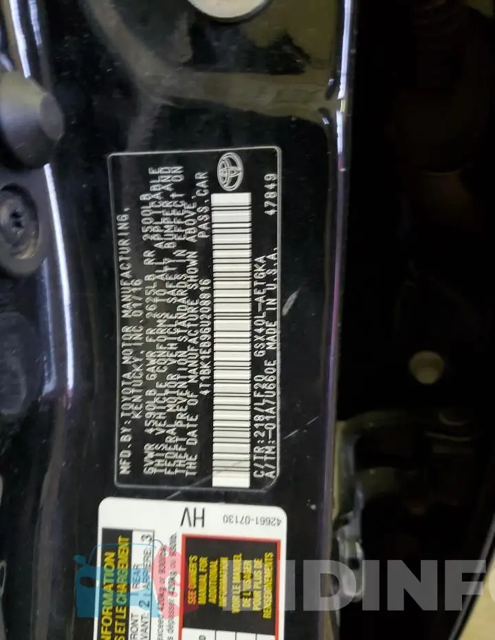4T1BK1EB9GU208816 Photo# 12