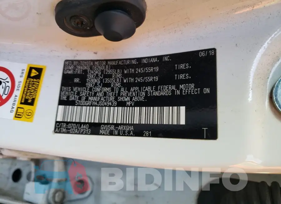 5TDDGRFH4JS049439 Photo# 13