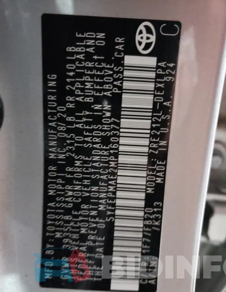 5YFEPMAE2MP160377 Photo# 13