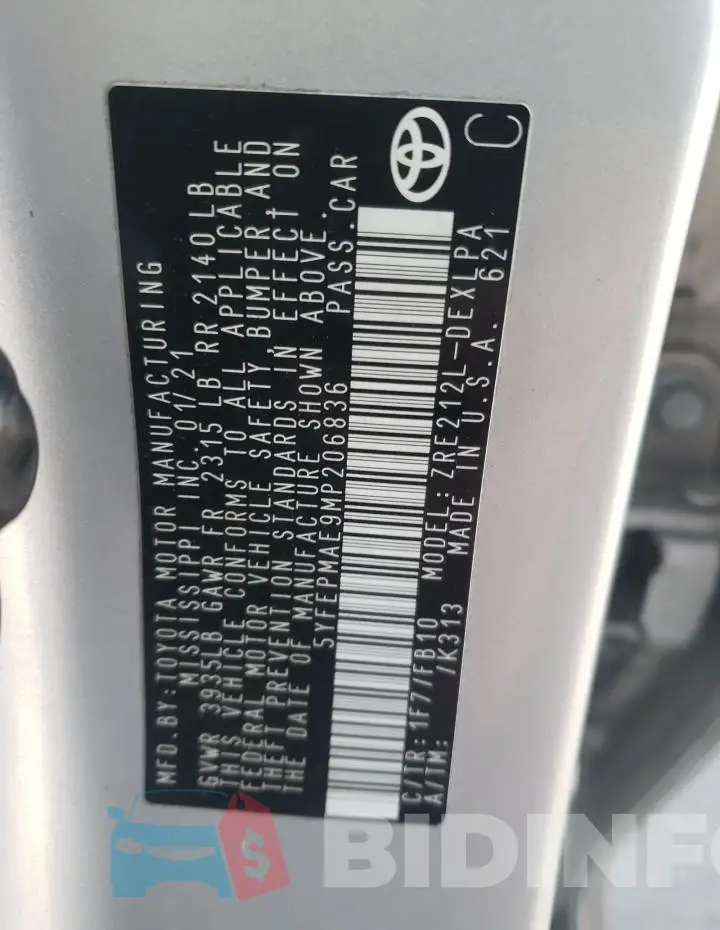 5YFEPMAE9MP206836 Photo# 12