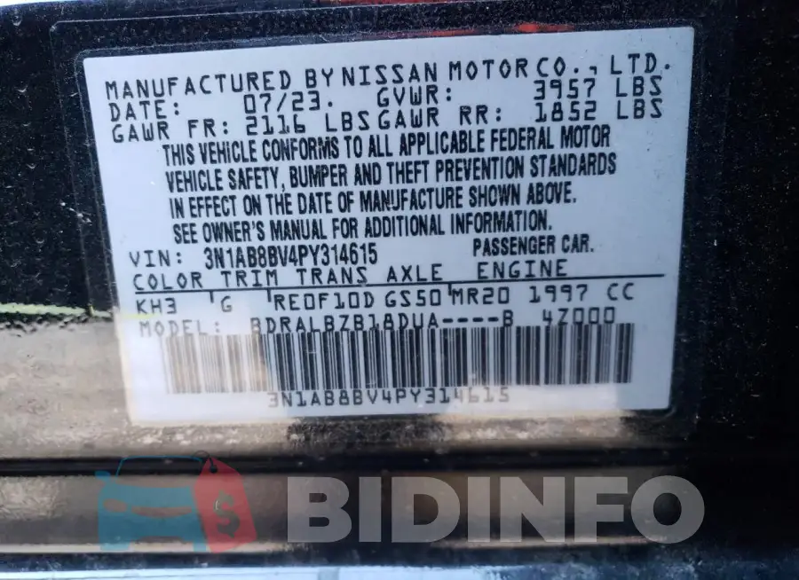3N1AB8BV4PY314615 Photo# 12