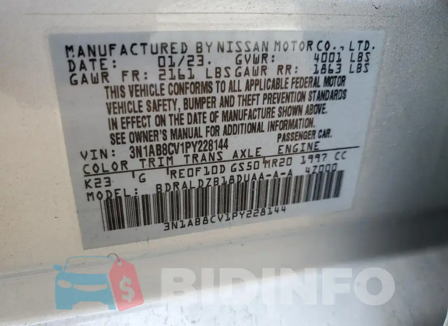 3N1AB8CV1PY228144 Photo# 12