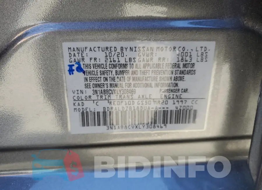 3N1AB8CVXLY308469 Photo# 12