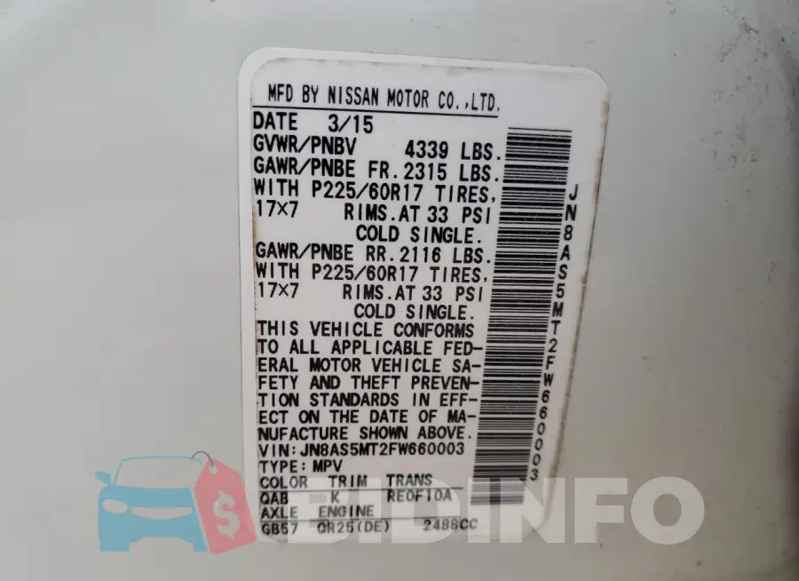 JN8AS5MT2FW660003 Photo# 13