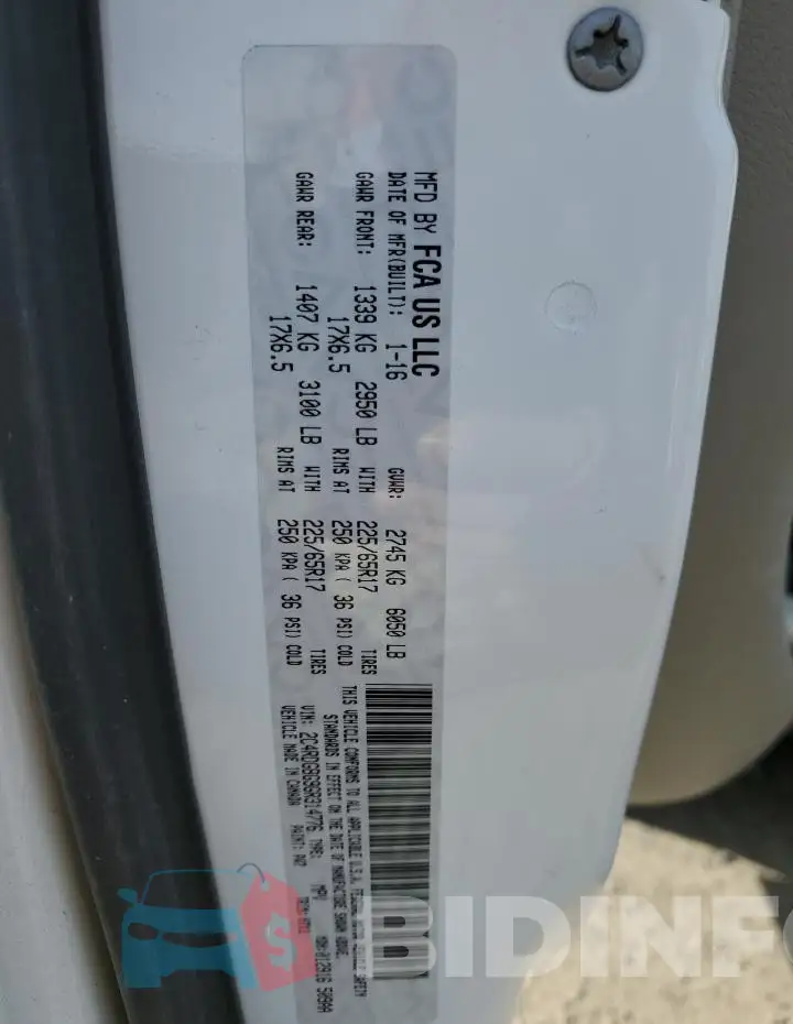 2C4RDGBG9GR314776 Photo# 13