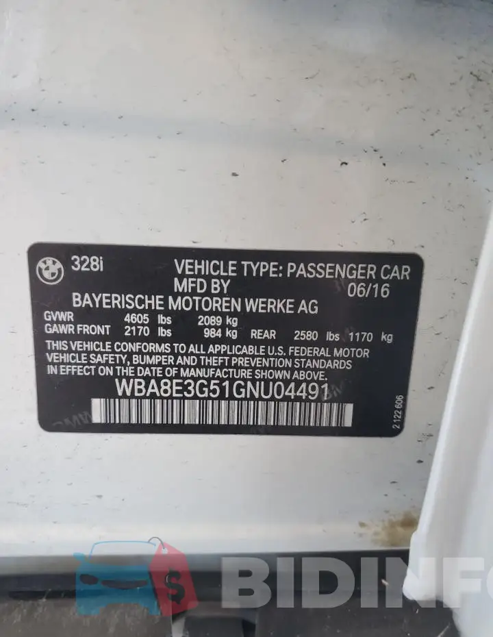 WBA8E3G51GNU04491 Photo# 12