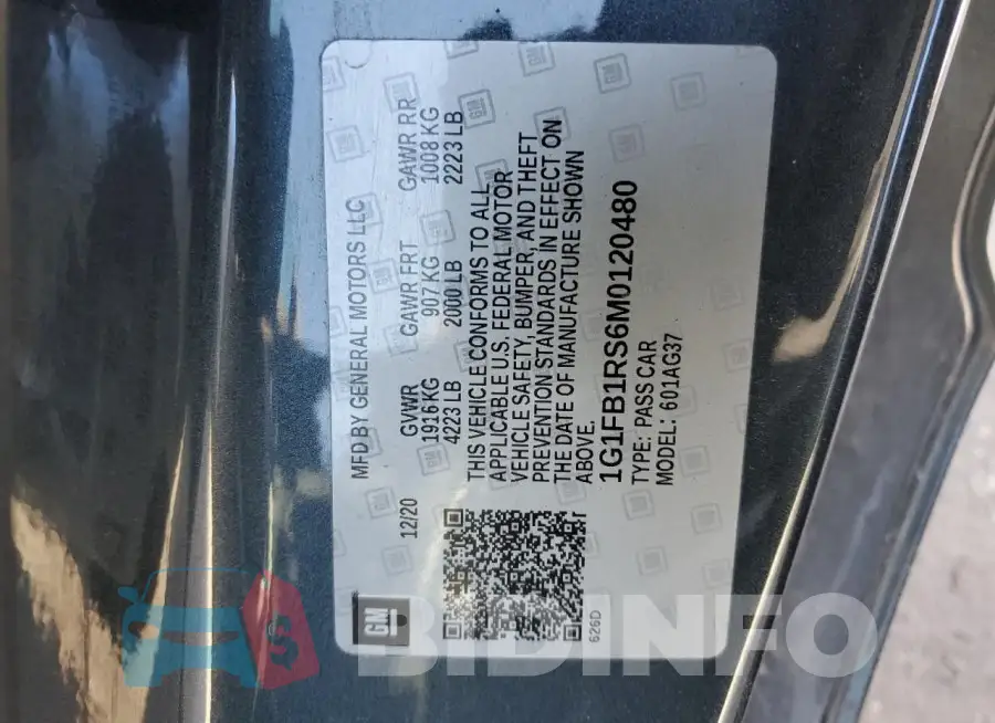 1G1FB1RS6M0120480 Photo# 13