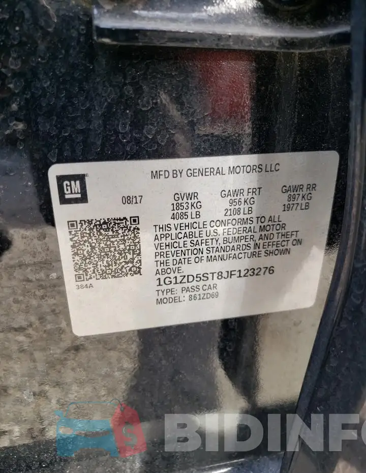 1G1ZD5ST8JF123276 Photo# 13